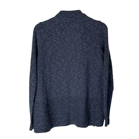 Kenneth Cole New York | Women’s Open Front Shawl Navy Blue Sweater Cardigan - Picture 3 of 16